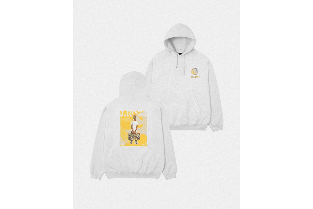 ハフがJ.ロックの来日ツアーを記念してハフxJ.ロックxストーンズ・スローによるコラボアイテムをリリース huf j rocc huf j rocc stones throw collaboration release info