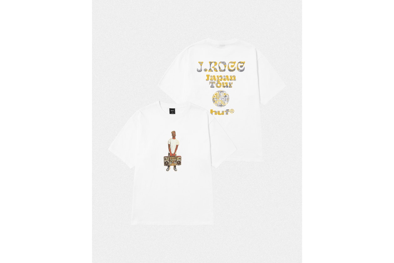 ハフがJ.ロックの来日ツアーを記念してハフxJ.ロックxストーンズ・スローによるコラボアイテムをリリース huf j rocc huf j rocc stones throw collaboration release info
