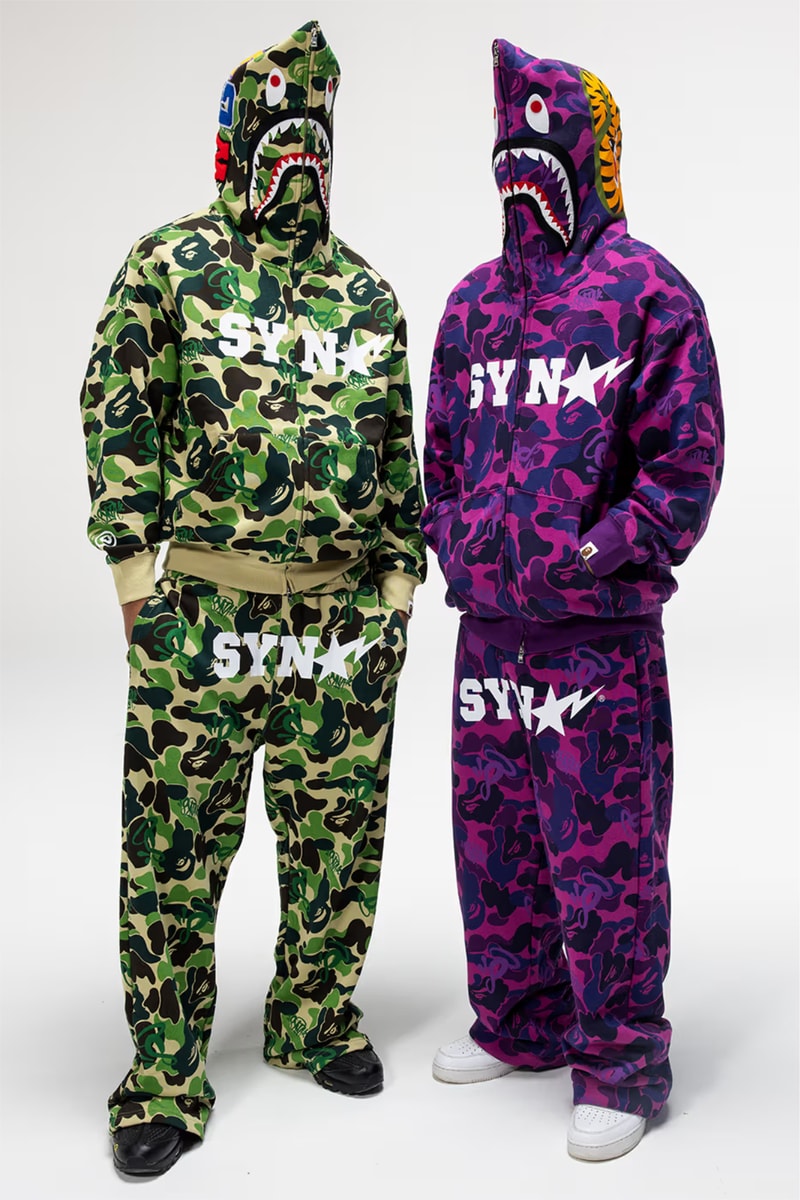 セントラル・シーの手掛ける ベイプ®︎ x スポティファイ x シナ コレクションの全貌が解禁 BAPE® X Spotify X SYNA by Central Cee capsule collection release info