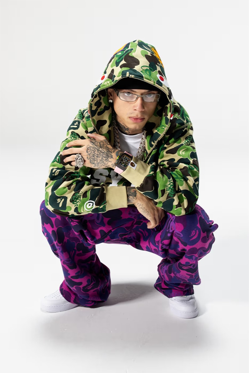 セントラル・シーの手掛ける ベイプ®︎ x スポティファイ x シナ コレクションの全貌が解禁 BAPE® X Spotify X SYNA by Central Cee capsule collection release info