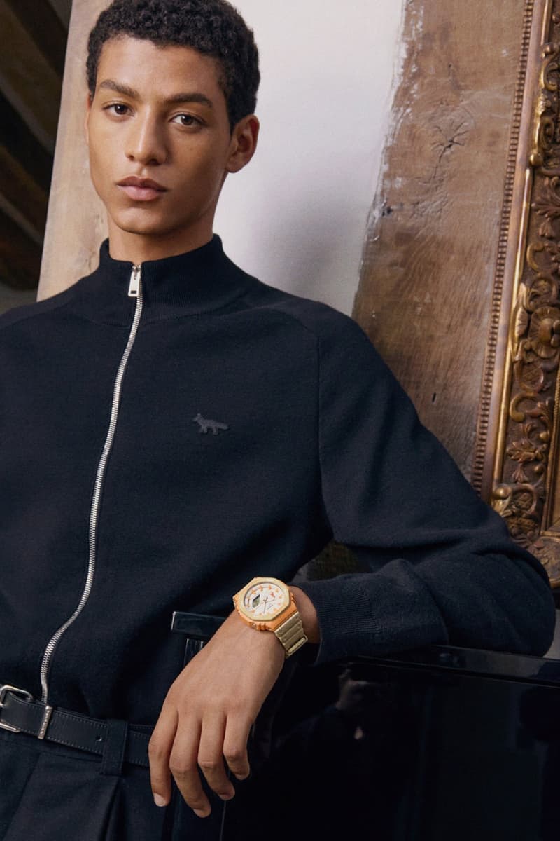 メゾンキツネxGショックによる最新コラボモデル GA-2110MKが登場 maison kitsune g shock new collabo model ga 2110mk release info