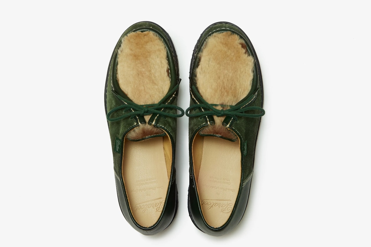 ドーバー ストリート マーケット ギンザ x パラブーツ 限定モデルが登場 DOVER STREET MARKET x PARABOOT Michael Lapin Marche Green release info