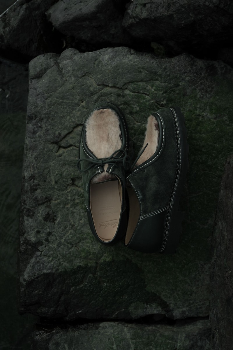 ドーバー ストリート マーケット ギンザ x パラブーツ 限定モデルが登場 DOVER STREET MARKET x PARABOOT Michael Lapin Marche Green release info