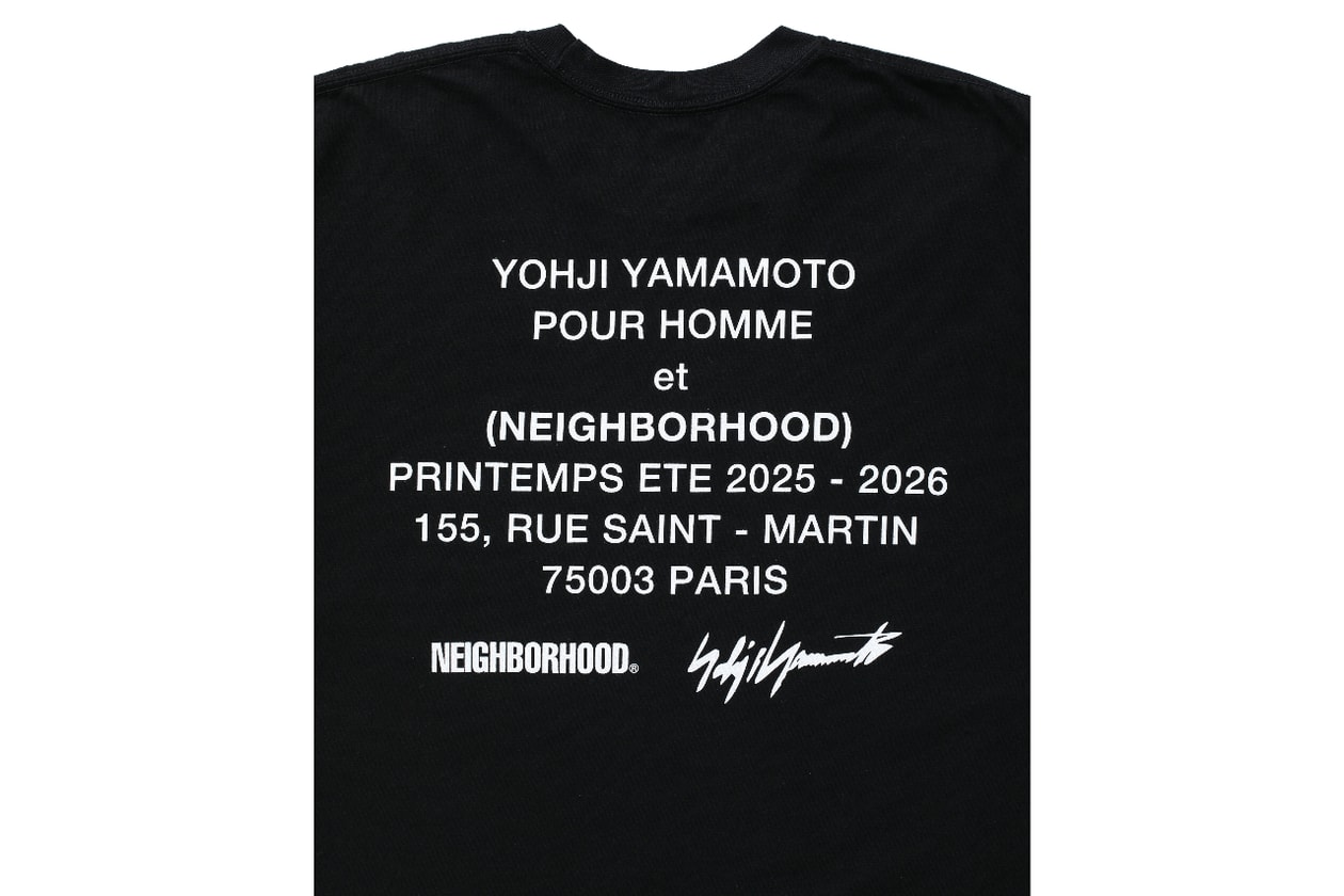 ネイバーフッド x ヨウジヤマモト プールオム コラボコレクション第4弾がローンチ NEIGHBORHOOD Yohji Yamamoto POUR HOMME Autumn Winter 2025 release info