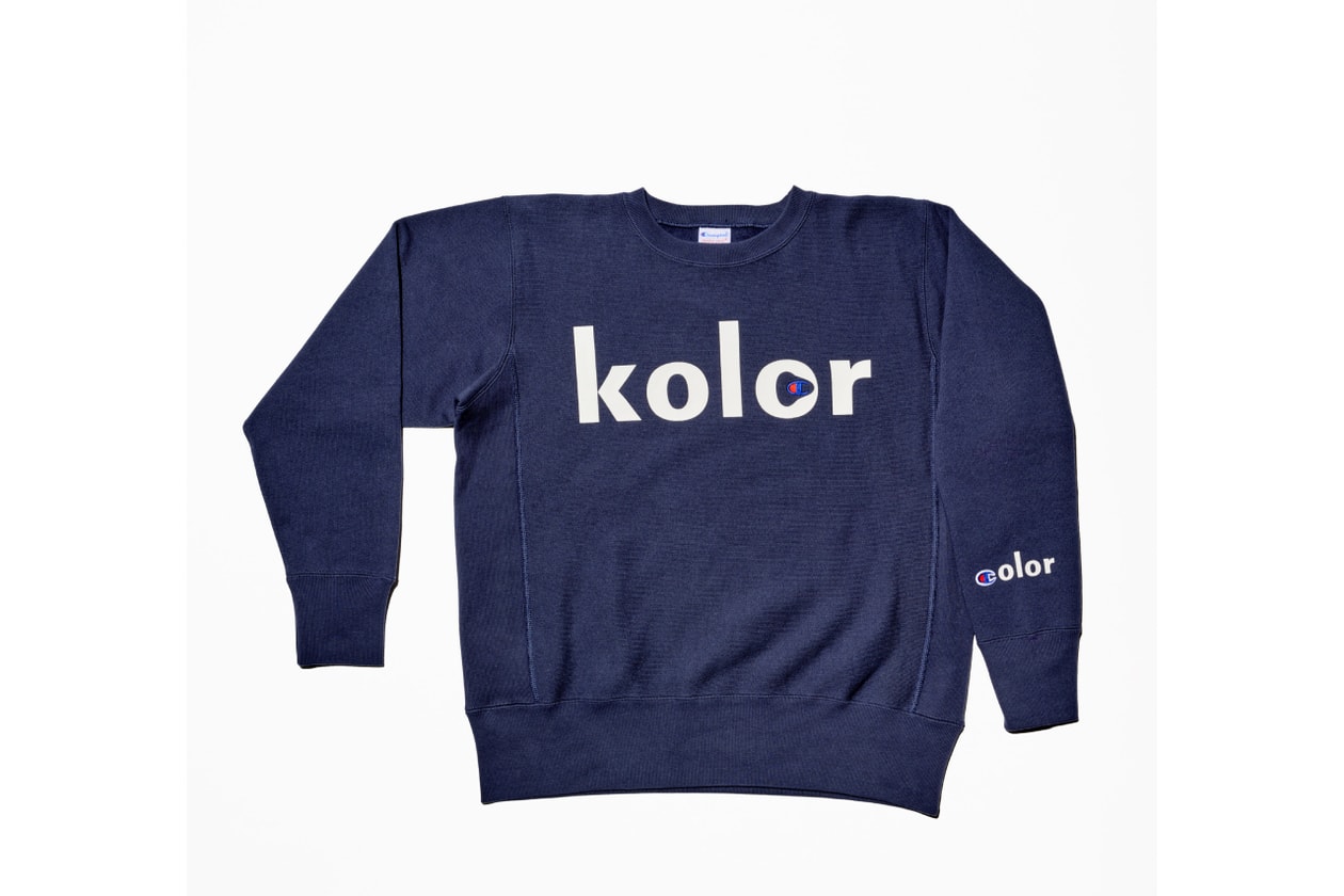 チャンピオンxカラーによる初のコラボレーションウェアが登場 champion kolor collaboration wear release info