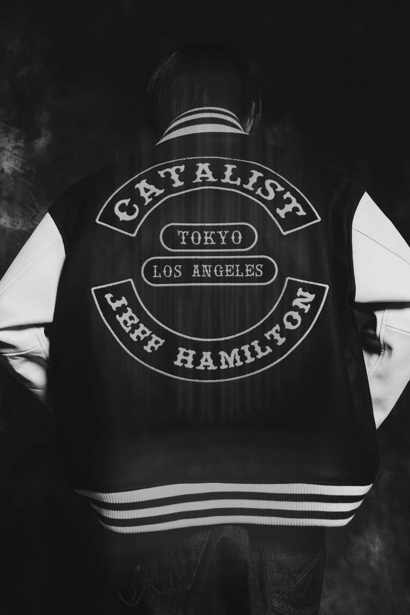 カタリストからジェフ・ハミルトンとコラボしたジャケットが登場　CATALIST Jeff Hamilton collaboration versity jacket release info