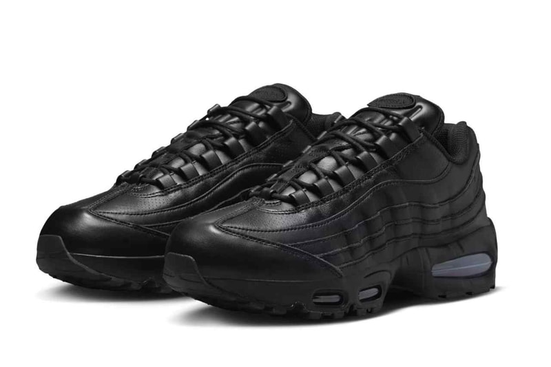 ナイキからオールブラックのプレミアムレザーを纏った エアマックス 95 が登場 Nike Air Max 95 Big Bubble Black release info
