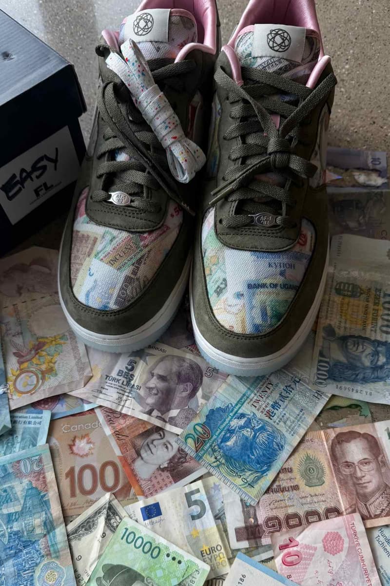 フューチュラ x ナイキ エアフォース 1 “FLOM” のディテールをチェック Futura x Nike Air Force 1 FLOM detail look