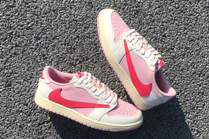 トラヴィス・スコット x エアジョーダン 1 ロー OG “ピンク パック” のサンプルが浮上 Travis Scott Air Jordan 1 Low OG "Pink Pack" first look