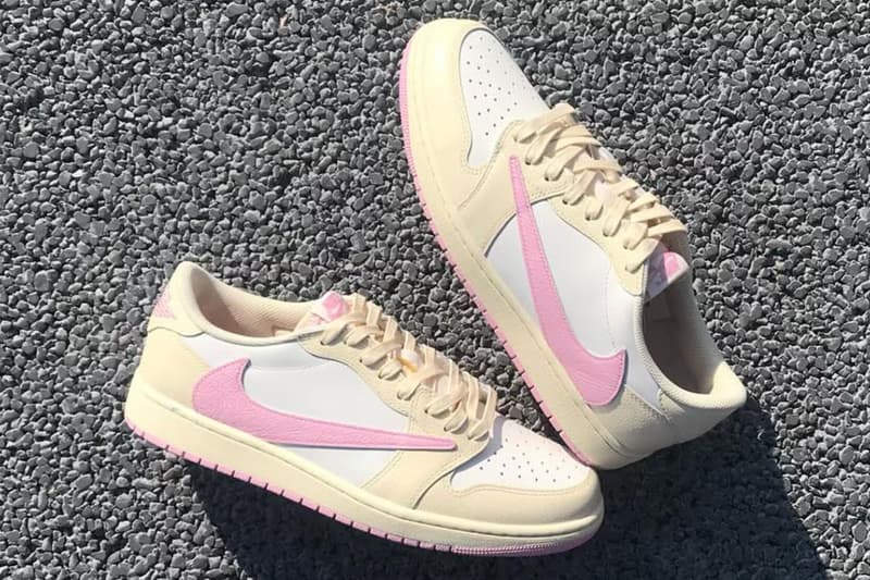 トラヴィス・スコット x エアジョーダン 1 ロー OG “ピンク パック” のサンプルが浮上 Travis Scott Air Jordan 1 Low OG "Pink Pack" first look