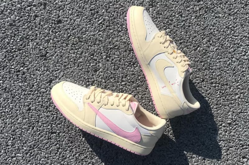 トラヴィス・スコット x エアジョーダン 1 ロー OG “ピンク パック” のサンプルが浮上 Travis Scott Air Jordan 1 Low OG "Pink Pack" first look