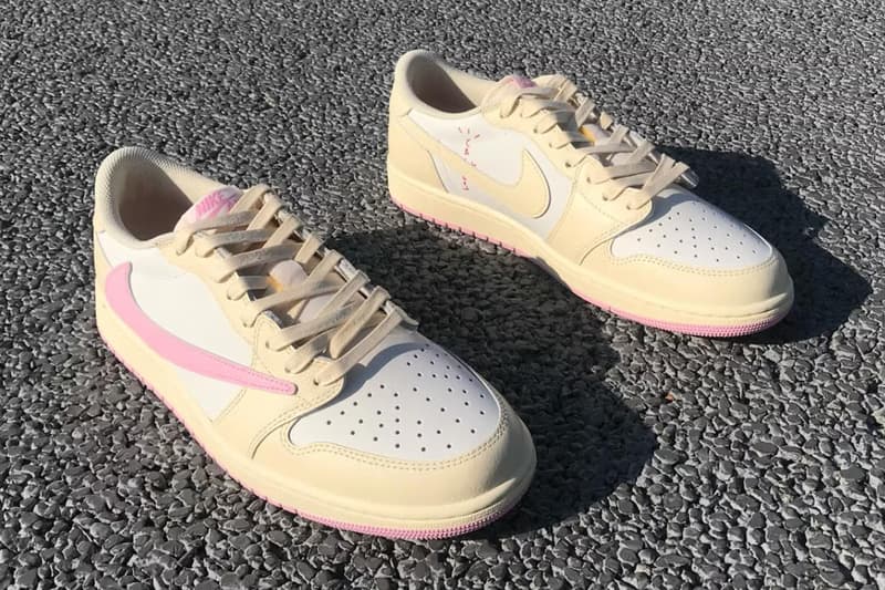 トラヴィス・スコット x エアジョーダン 1 ロー OG “ピンク パック” のサンプルが浮上 Travis Scott Air Jordan 1 Low OG "Pink Pack" first look