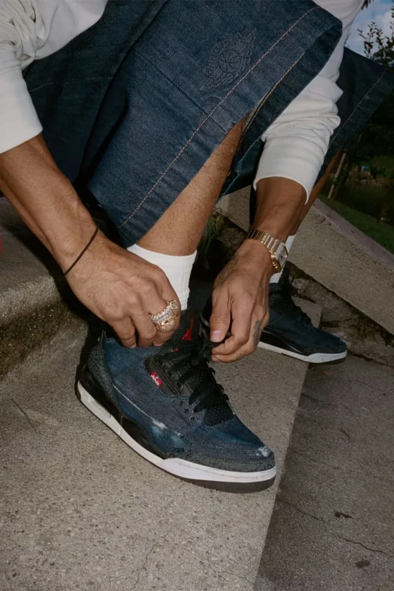 リーバイス x エアジョーダン 3  コレクションのキャンペーンビジュアルをチェック Levi’s® x Air Jordan 3 collection official look 