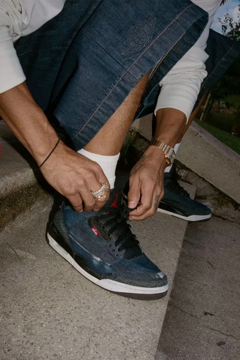リーバイス x エアジョーダン 3  コレクションのキャンペーンビジュアルをチェック Levi’s® x Air Jordan 3 collection official look 