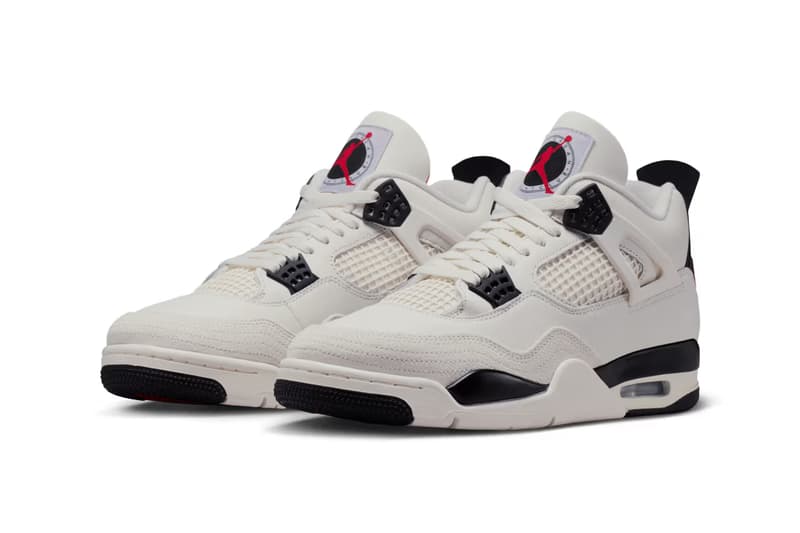 エアジョーダン 4 から80～90年代をオマージュした新作 “フライトクラブ” が登場 Air Jordan 4 “Flight Club - Sail and Black” release info
