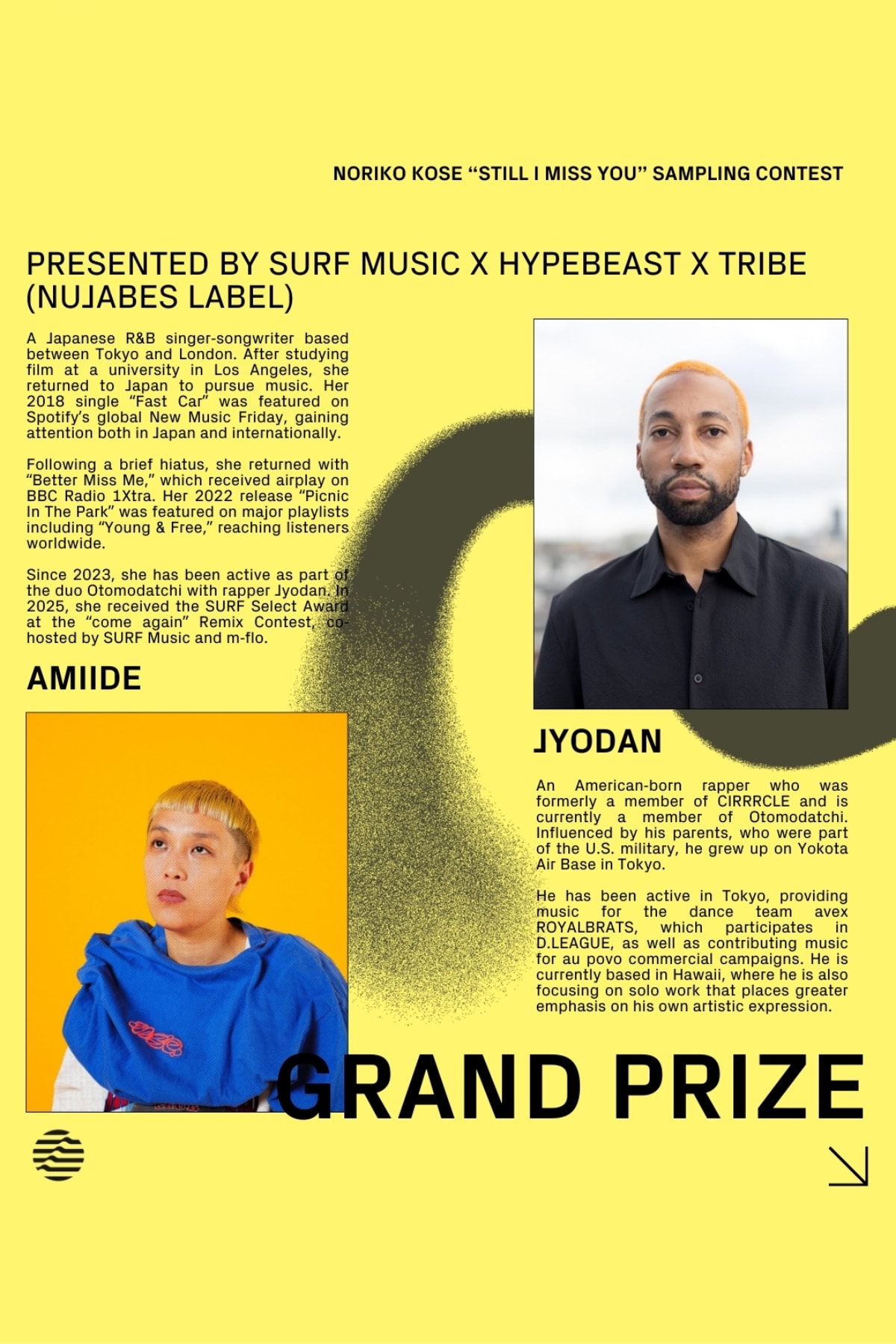 ヌジャベス 設立のレーベル トライブ x ハイプビースト x サーフミュージック 共同主催による巨勢典子 “Still I Miss You” サンプリングコンテストの最優秀作品が発表 Noriko Kose “Still I Miss You” Sampling Contest Presented by SURF Music x Hypebeast x tribe（Nujabes label）