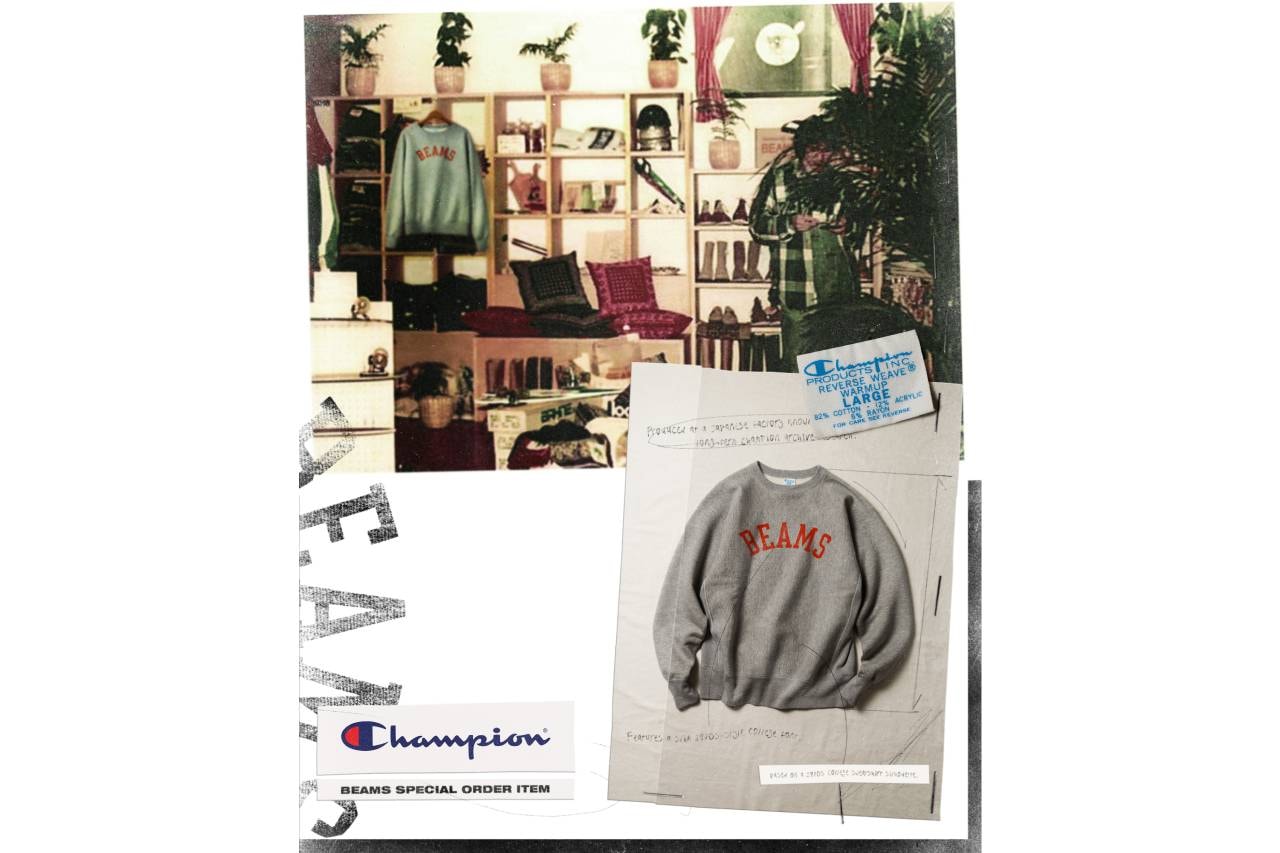 BEAMS の50周年を記念した Champion 別注スウェットが登場