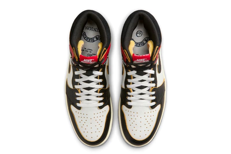 フラグメントx ユニオン x エアジョーダン 1 ハイ が再販決定 fragment x Union x Air Jordan 1 High Black and Varsity Red resock info