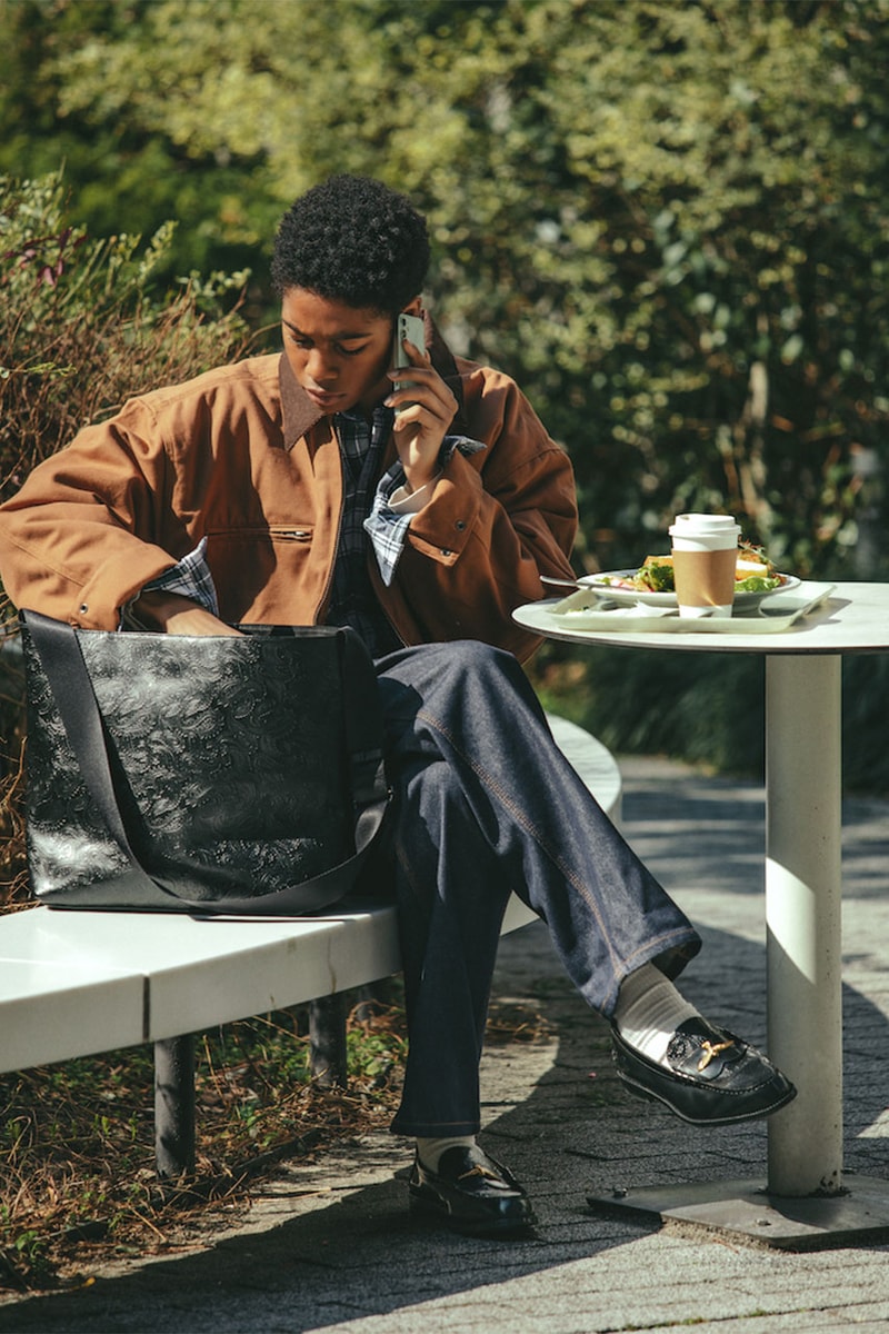 ケンフォード ファインシューズよりペイズリーレザーのショルダーバッグが発売 the kenford fineshoes embossed leather shoulder bag black paisley release info