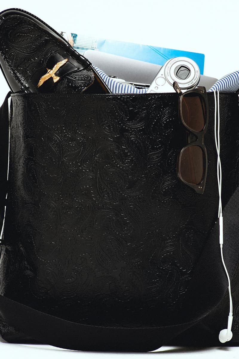 ケンフォード ファインシューズよりペイズリーレザーのショルダーバッグが発売 the kenford fineshoes embossed leather shoulder bag black paisley release info