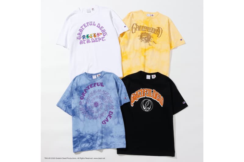 Champion が Grateful Dead のオフィシャルライセンスTシャツを発売