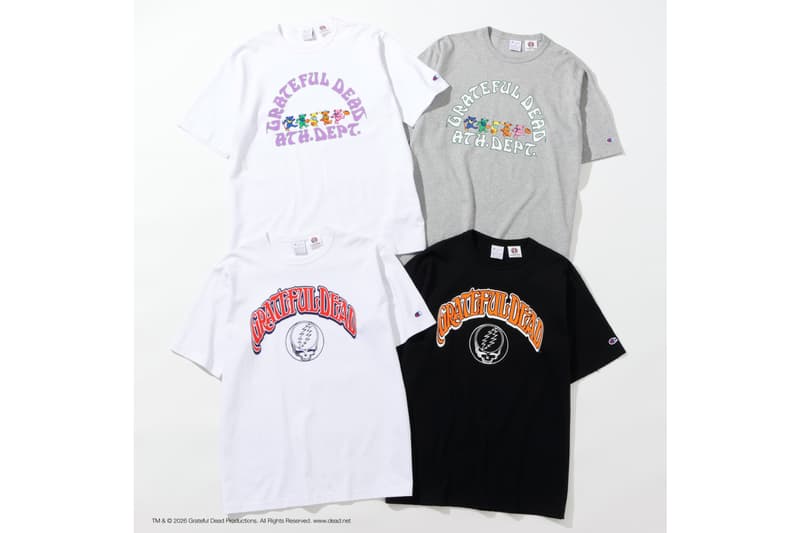 Champion が Grateful Dead のオフィシャルライセンスTシャツを発売