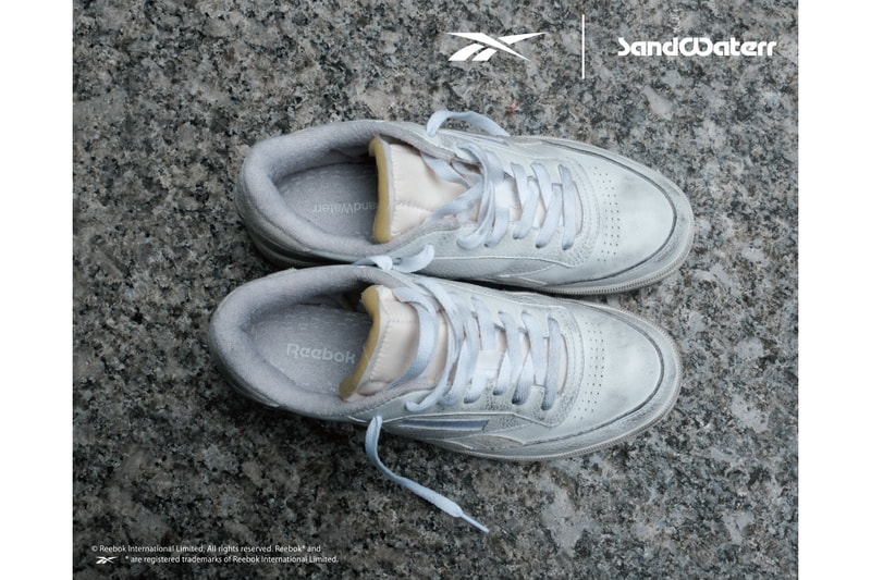 サンドウォーターxリーボックによるコラボテニスシューズ テニスシューズ CLUB C REVENGE VINTAGE を発売 sandwaterr reebok club c revenge vintage release info