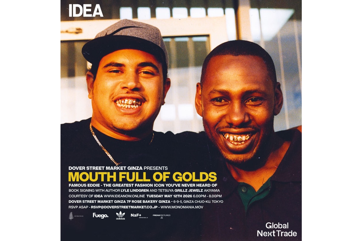 “グリルズ”の歴史を網羅した書籍『MOUTH FULL OF GOLDS』のブックサイニングイベントがドーバーストリートマーケット ギンザで開催 MOUTH FULL OF GOLDS Dover Street Market Ginza Eddie Plein Lyle Lindgren GRILLZ JEWELZ Tetsuya Akiyama