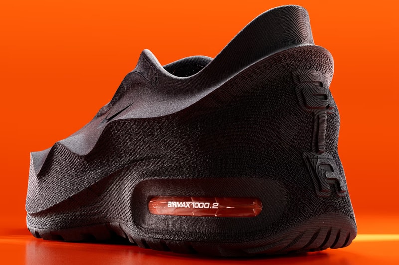 ナイキの 3D プリントスニーカー エアマックス 1000.2 に新色 “ブラック/ハイパークリムゾン” が登場 Nike Air Max 1000.2 “Black/Hyper Crimson” release info