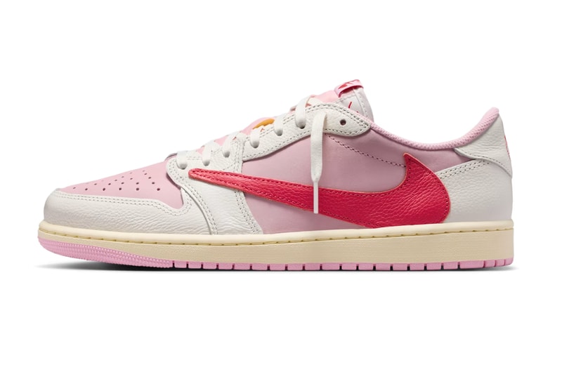 トラヴィス・スコット x エアジョーダン 1 ロー “ピンク パック” の発売情報が解禁 Travis Scott x Air Jordan 1 Low Shy Pink and Tropical Pink Muslin and Pink release info