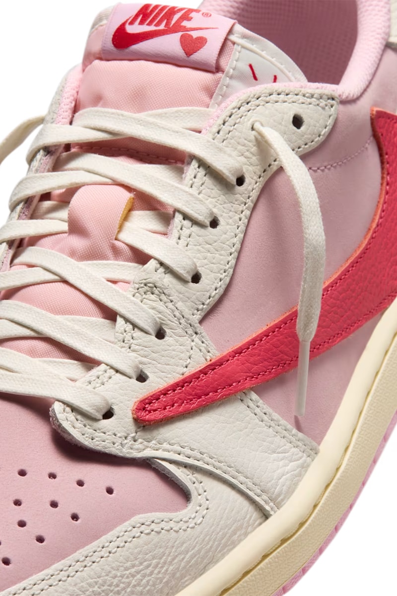 トラヴィス・スコット x エアジョーダン 1 ロー “ピンク パック” の発売情報が解禁 Travis Scott x Air Jordan 1 Low Shy Pink and Tropical Pink Muslin and Pink release info
