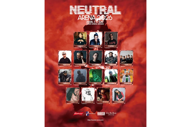 東北初となる Hip Hop フェスティバル NEUTRAL ARENA 2026 の最終ラインアップが公開