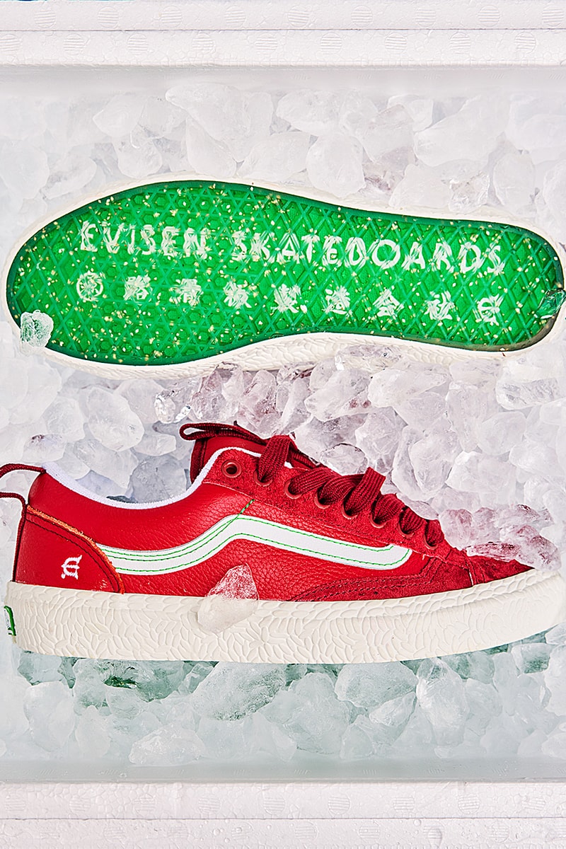 エビセンスケートボードとヴァンズより寿司と兜をモチーフにした異色のコラボを発表 evisen skateboards vans collabo shoes release info