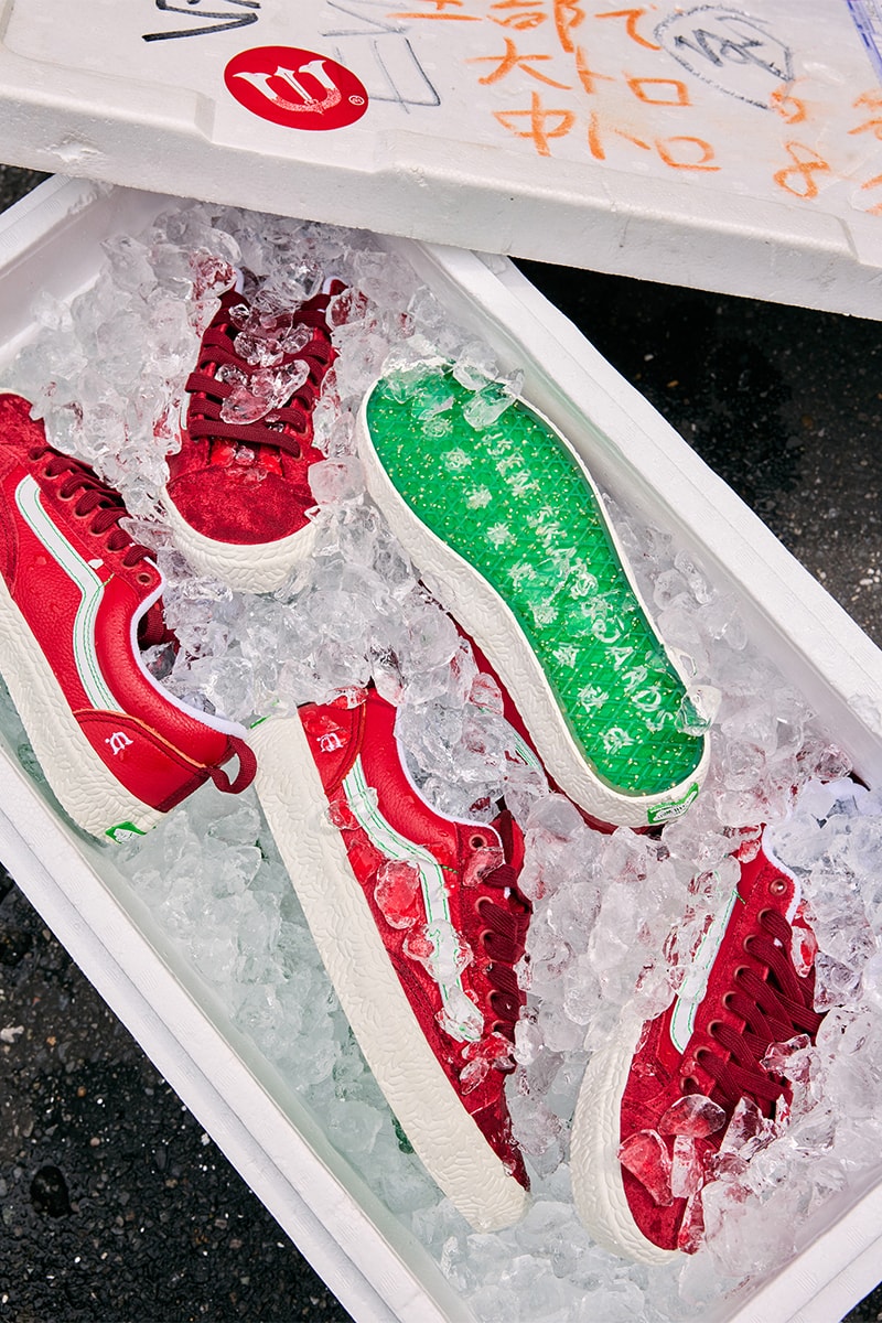 エビセンスケートボードとヴァンズより寿司と兜をモチーフにした異色のコラボを発表 evisen skateboards vans collabo shoes release info
