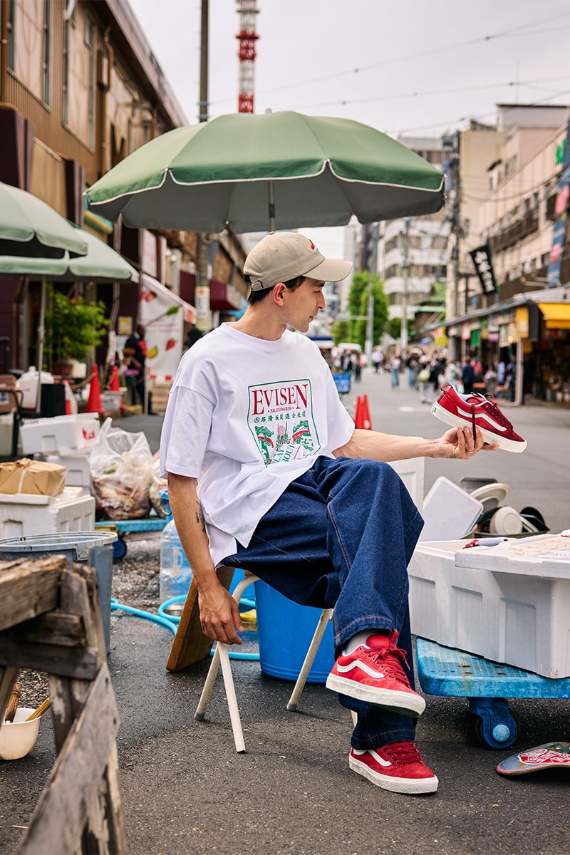 エビセンスケートボードとヴァンズより寿司と兜をモチーフにした異色のコラボを発表 evisen skateboards vans collabo shoes release info