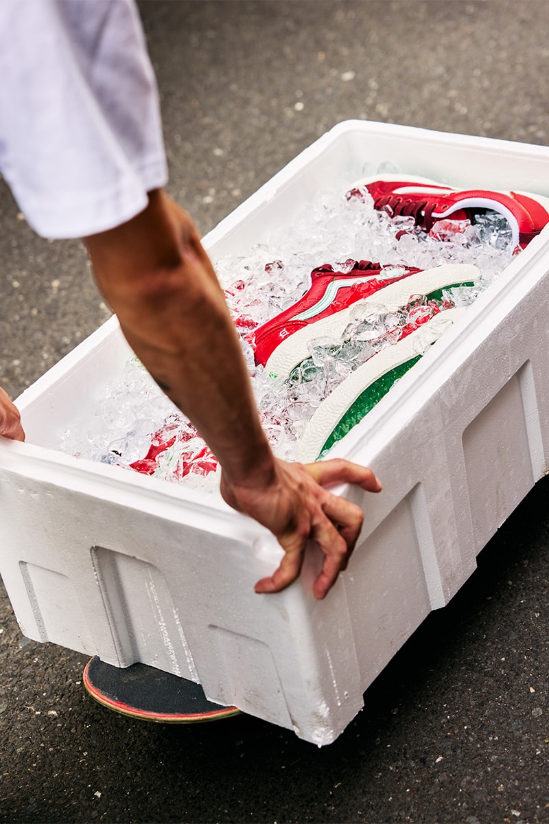 エビセンスケートボードとヴァンズより寿司と兜をモチーフにした異色のコラボを発表 evisen skateboards vans collabo shoes release info