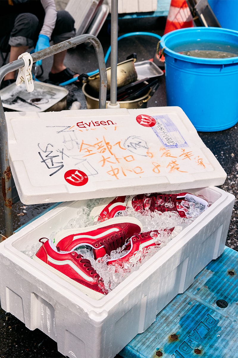 エビセンスケートボードとヴァンズより寿司と兜をモチーフにした異色のコラボを発表 evisen skateboards vans collabo shoes release info