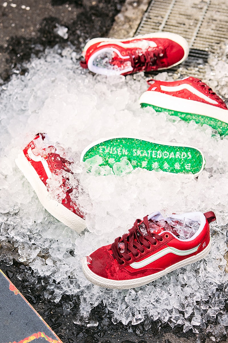 エビセンスケートボードとヴァンズより寿司と兜をモチーフにした異色のコラボを発表 evisen skateboards vans collabo shoes release info