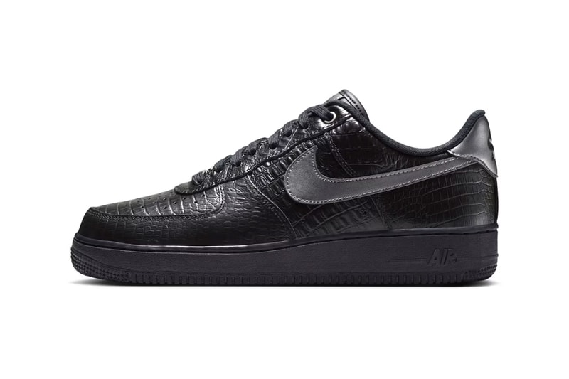 ナイキ エアフォース 1 ローにラグジュアリーなエッセンスを加えた新作 “トリプル ブラック クロコ” が登場 Nike Air Force 1 Low “Triple Black Croc” Release info