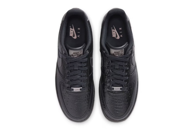 ナイキ エアフォース 1 ローにラグジュアリーなエッセンスを加えた新作 “トリプル ブラック クロコ” が登場 Nike Air Force 1 Low “Triple Black Croc” Release info