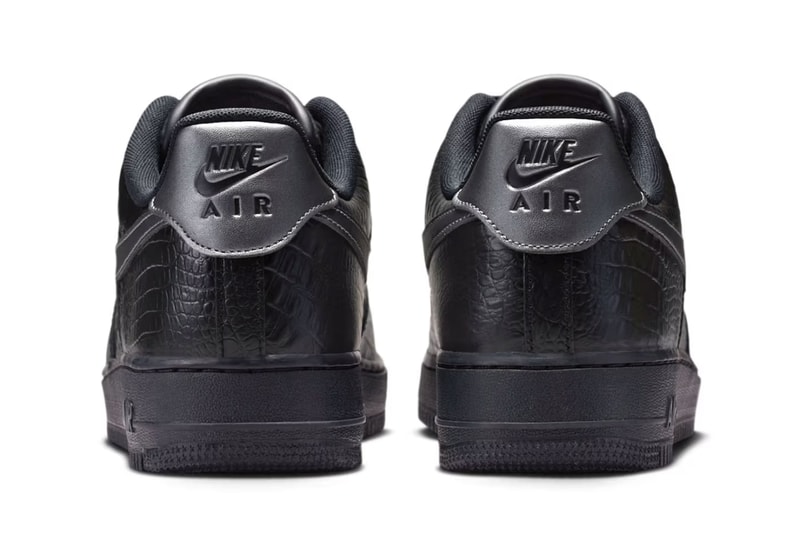 ナイキ エアフォース 1 ローにラグジュアリーなエッセンスを加えた新作 “トリプル ブラック クロコ” が登場 Nike Air Force 1 Low “Triple Black Croc” Release info
