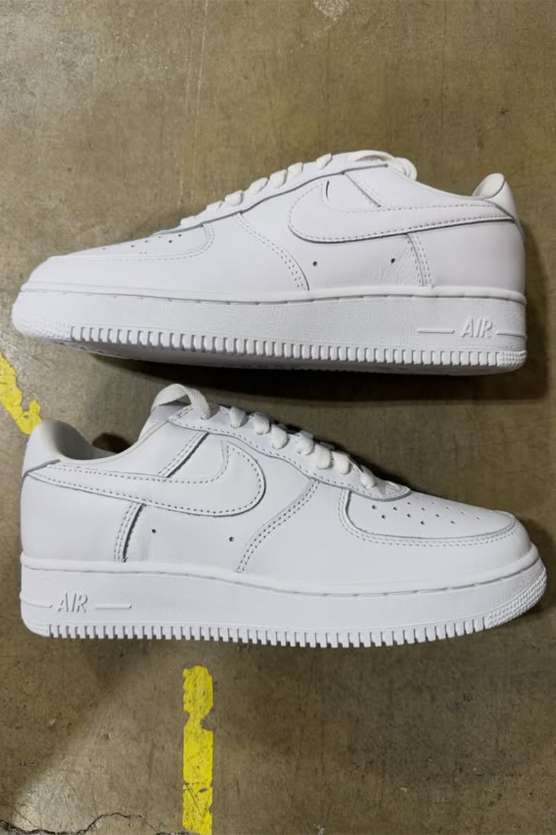 ナイキからオールホワイトのエアフォース 1 ローが2001年仕様のシェイプで復活 Nike Air Force 1 01 Triple White first look