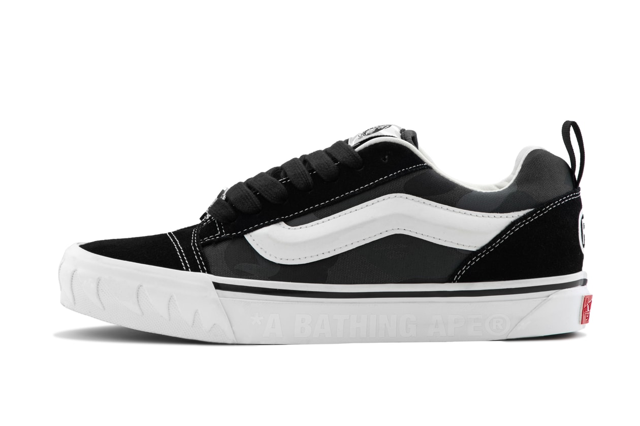 ベイプとヴァンズがKnu Skoolをベースにした最新コラボシューズを発売 bape vans knu skool collabo shoes release info