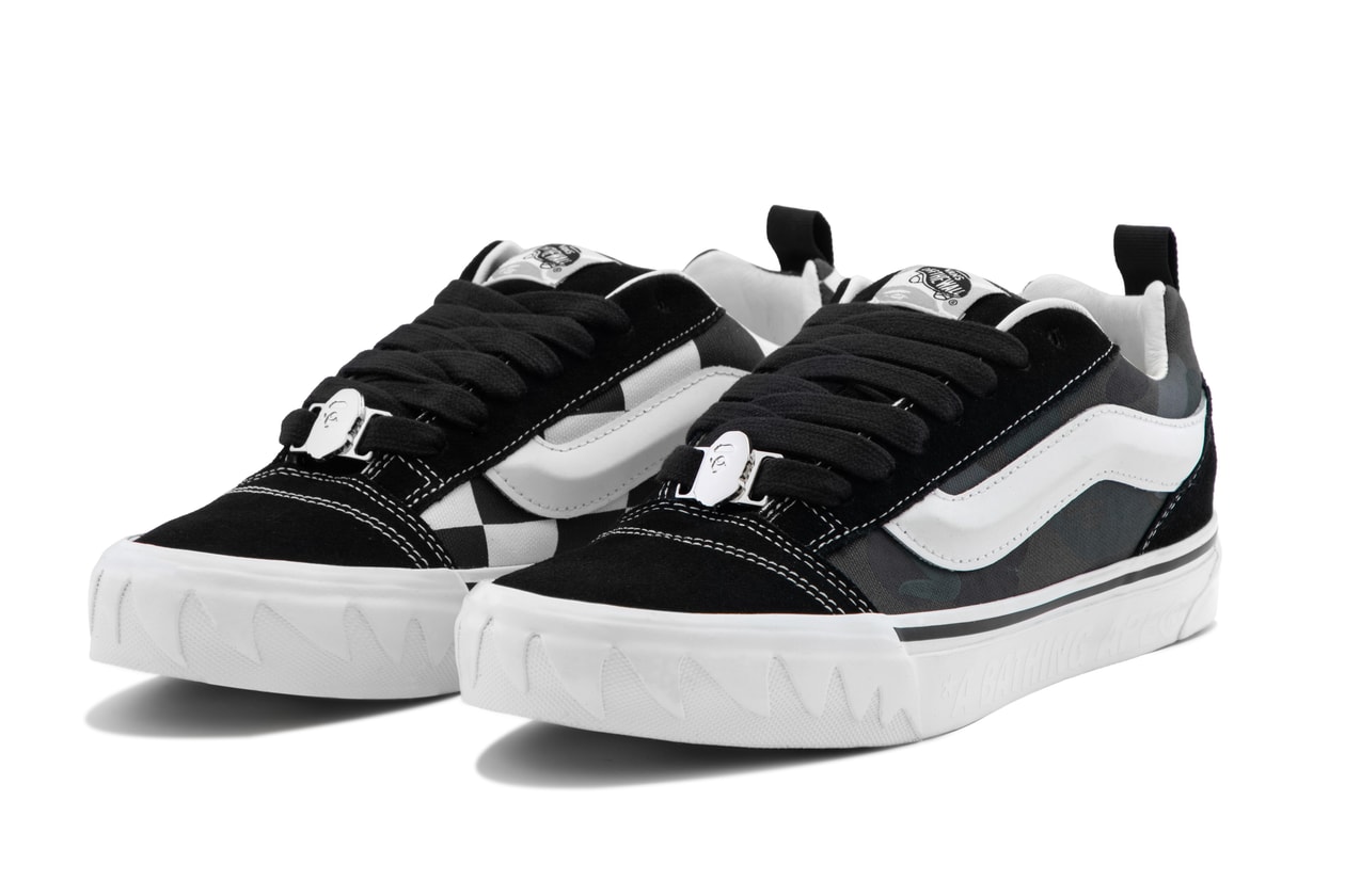 ベイプとヴァンズがKnu Skoolをベースにした最新コラボシューズを発売 bape vans knu skool collabo shoes release info