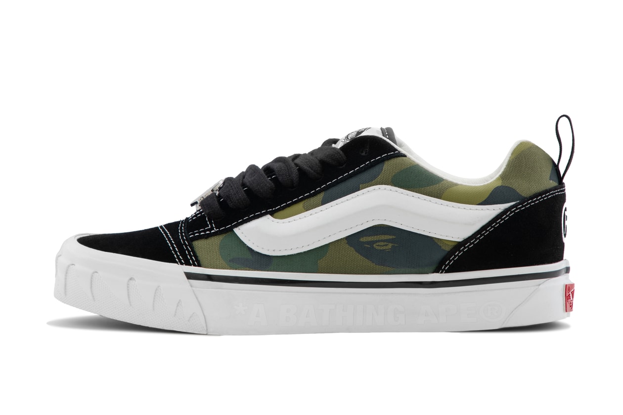 ベイプとヴァンズがKnu Skoolをベースにした最新コラボシューズを発売 bape vans knu skool collabo shoes release info