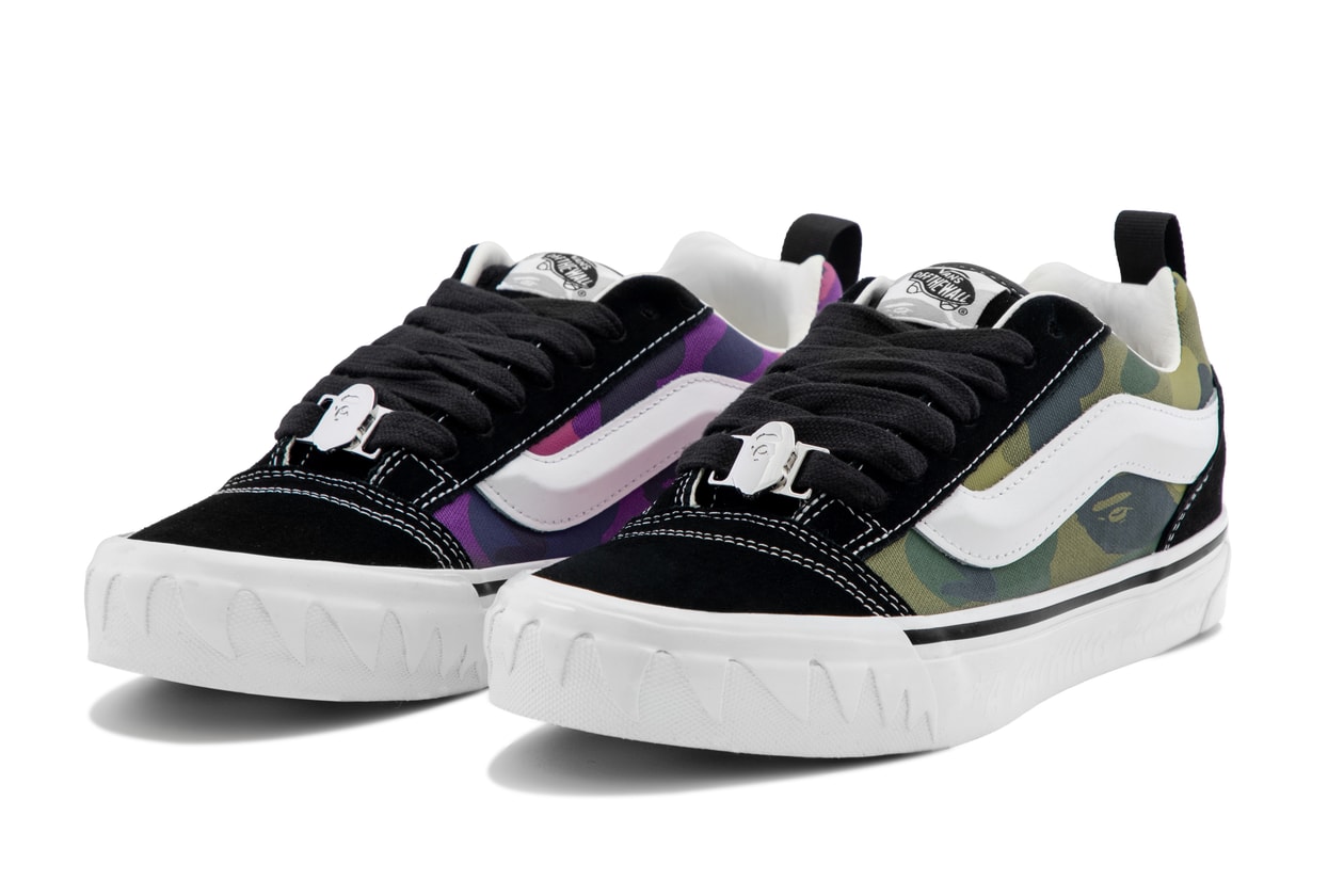 ベイプとヴァンズがKnu Skoolをベースにした最新コラボシューズを発売 bape vans knu skool collabo shoes release info