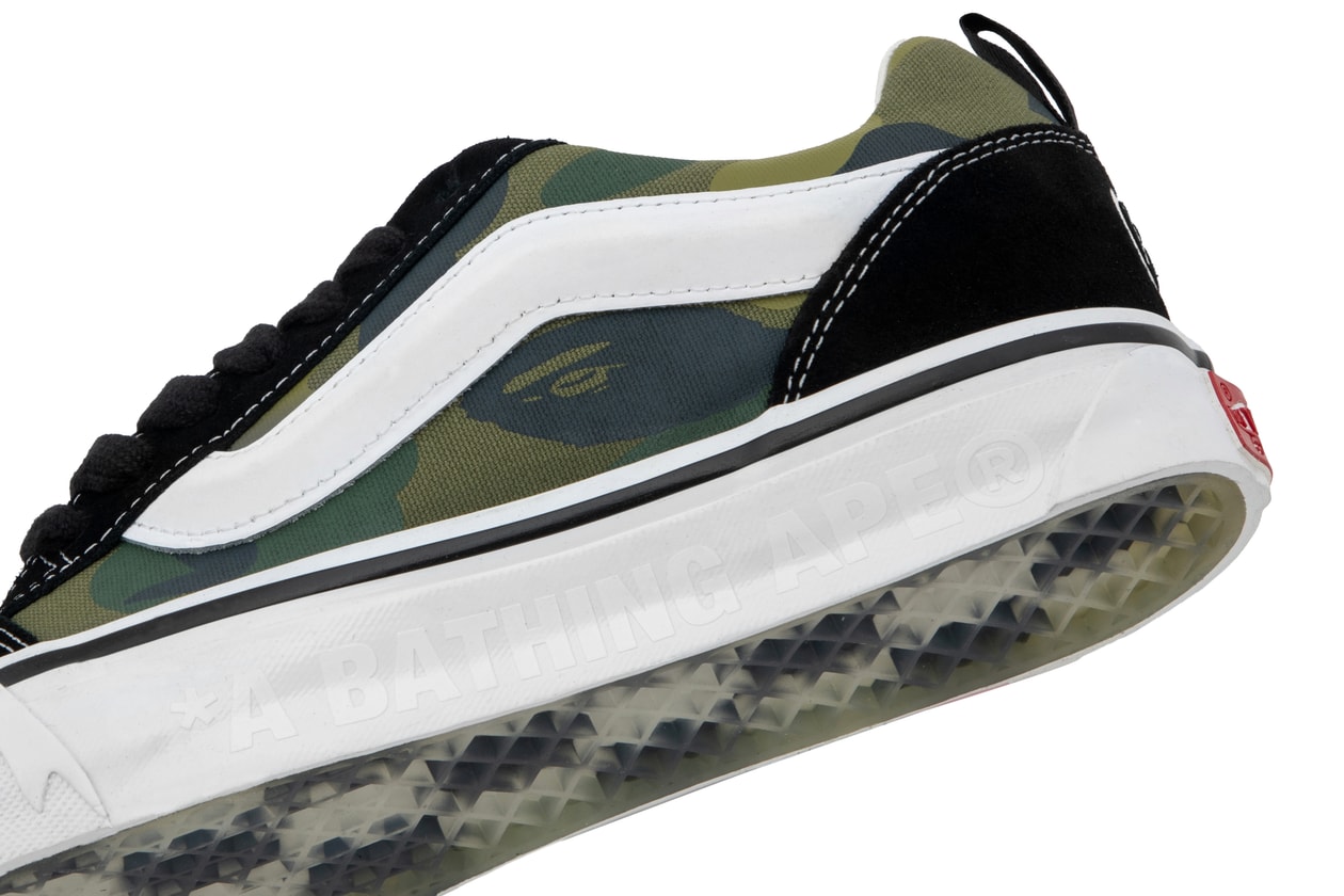 ベイプとヴァンズがKnu Skoolをベースにした最新コラボシューズを発売 bape vans knu skool collabo shoes release info