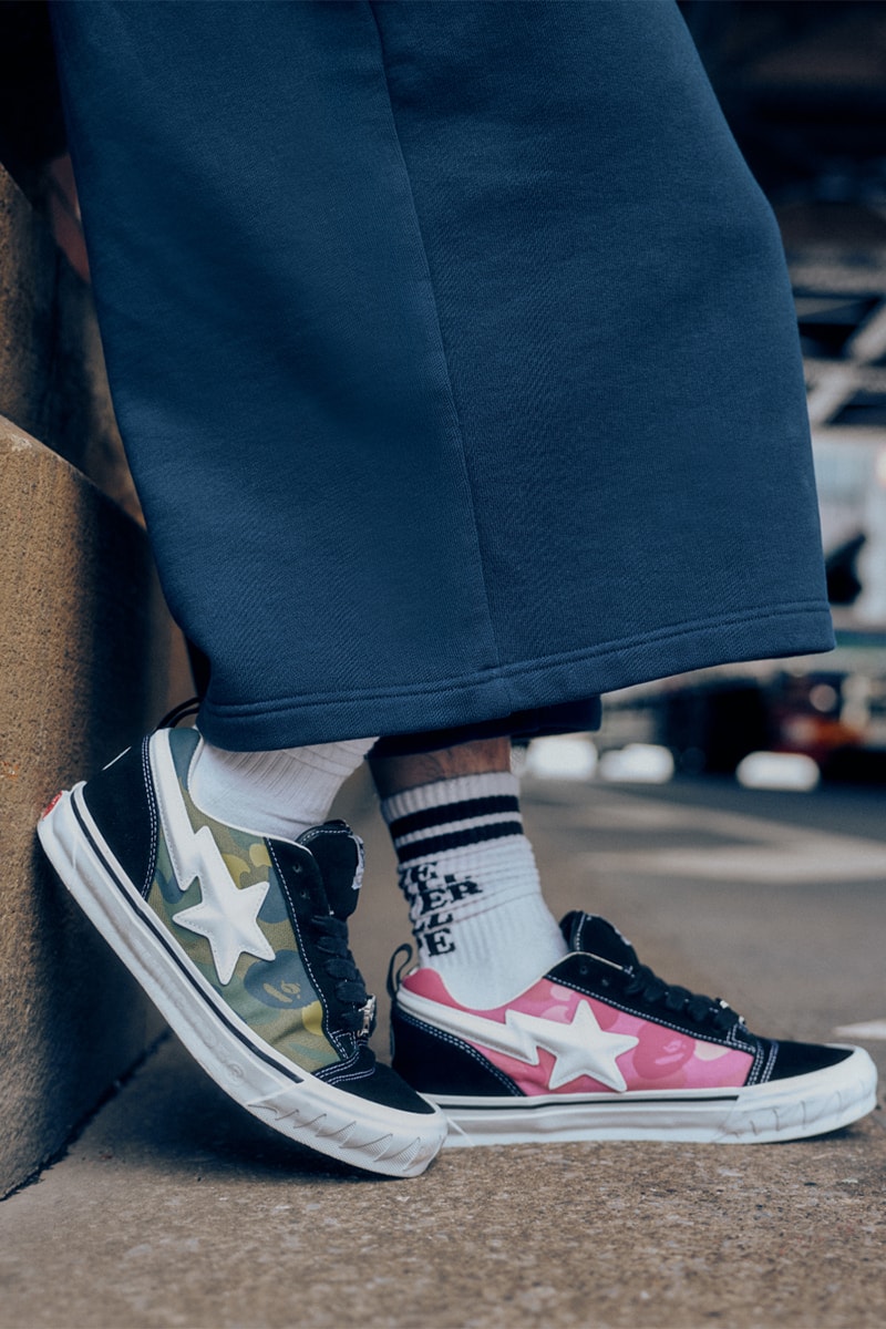 ベイプとヴァンズがKnu Skoolをベースにした最新コラボシューズを発売 bape vans knu skool collabo shoes release info