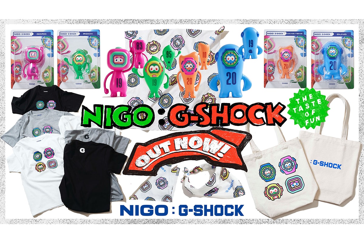 NIGO® の手掛けた G-SHOCK キャラクターのオリジナルグッズが登場