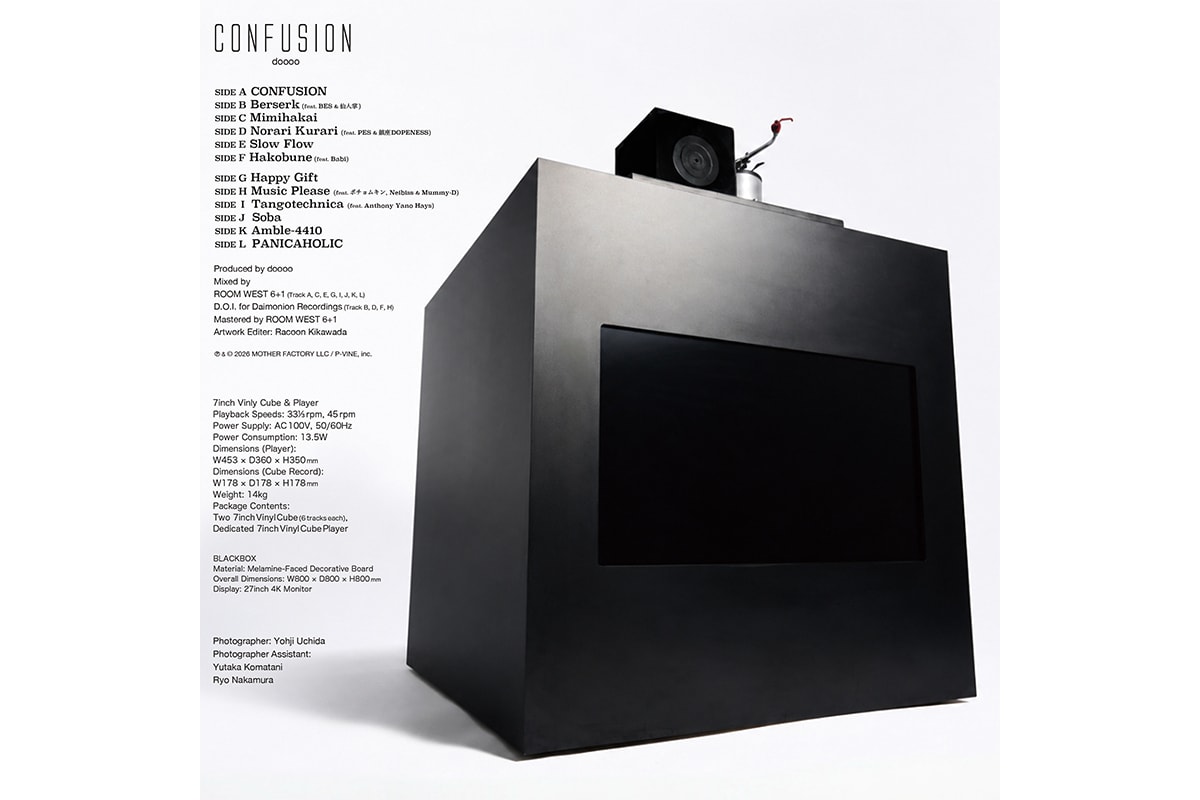 アーティスト ドゥーが3rd アルバム『CONFUSION』を発表 doooo 3rd alubum confusion release info